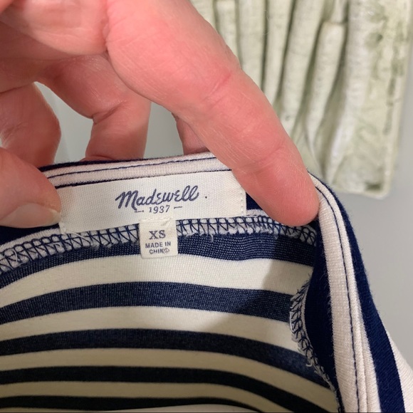 Madewell super soft 3/4 sleeve navy stripes boat - Picture 9 of 9